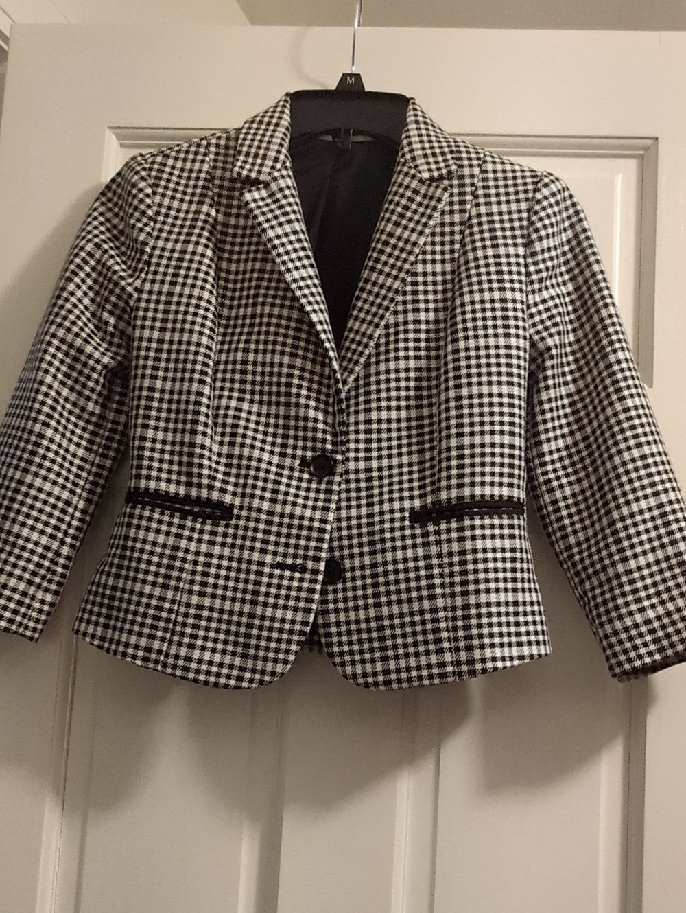 Express 3/4 Sleeve Houndstooth Blazer